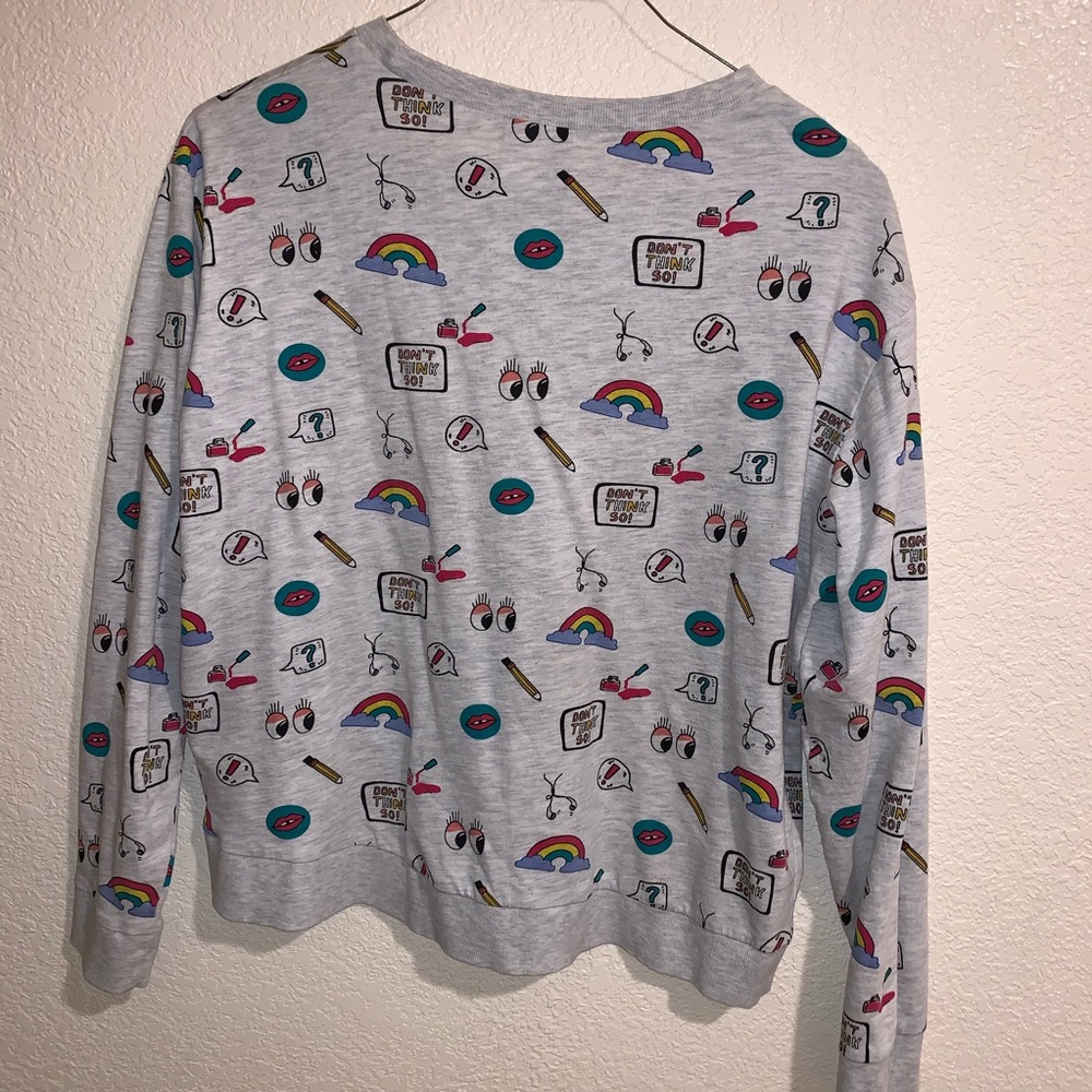Fun school patterned sweater by divided XL - Picture 6 of 8